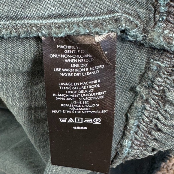 Pilco Anthropologie Amora Skirt XS Petite Ruffled High Low Distressed Green Gray - Picture 10 of 13